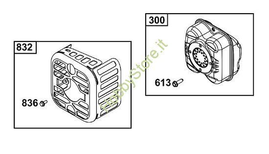 I - GRUPPO GAS DI SCARICO B&S - 08 €¦ 08P502-0130-H1 brand Stihl
